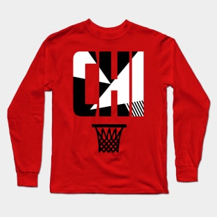 Retro Chicago Basketball CHI Long Sleeve T-Shirt